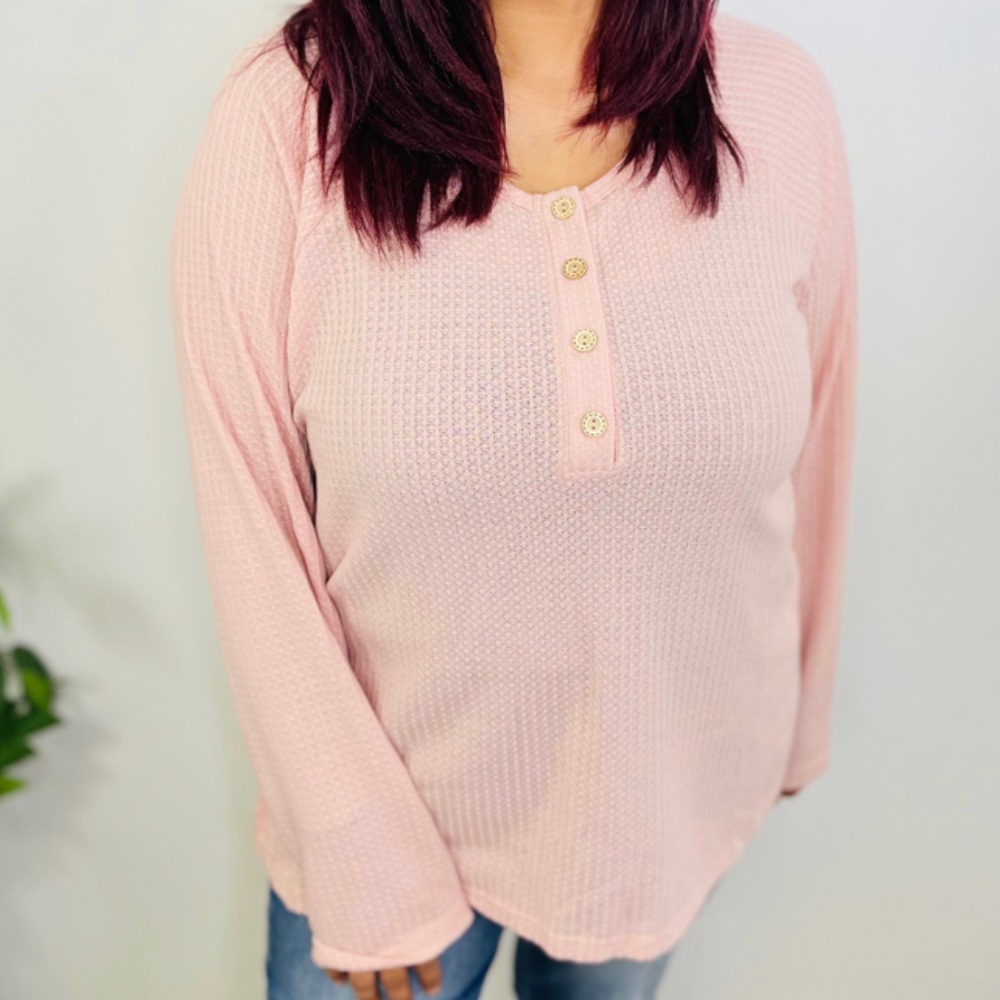 ZZ Brenda Button Detail Ribbed Top New with Tags Size 3X